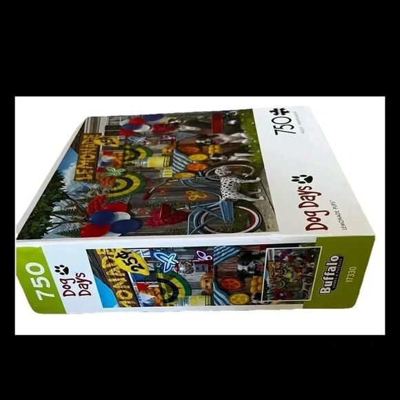 Buffalo Games Dog Days Lemonade Pups Jigsaw Puzzle 750 Pieces Complete - Picture 3 of 4